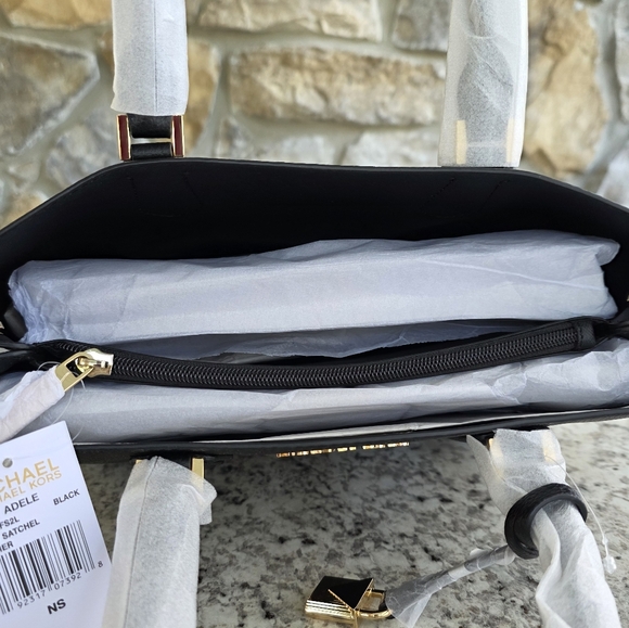 Michael Kors Adele Medium Black Satchel - Picture 5 of 7